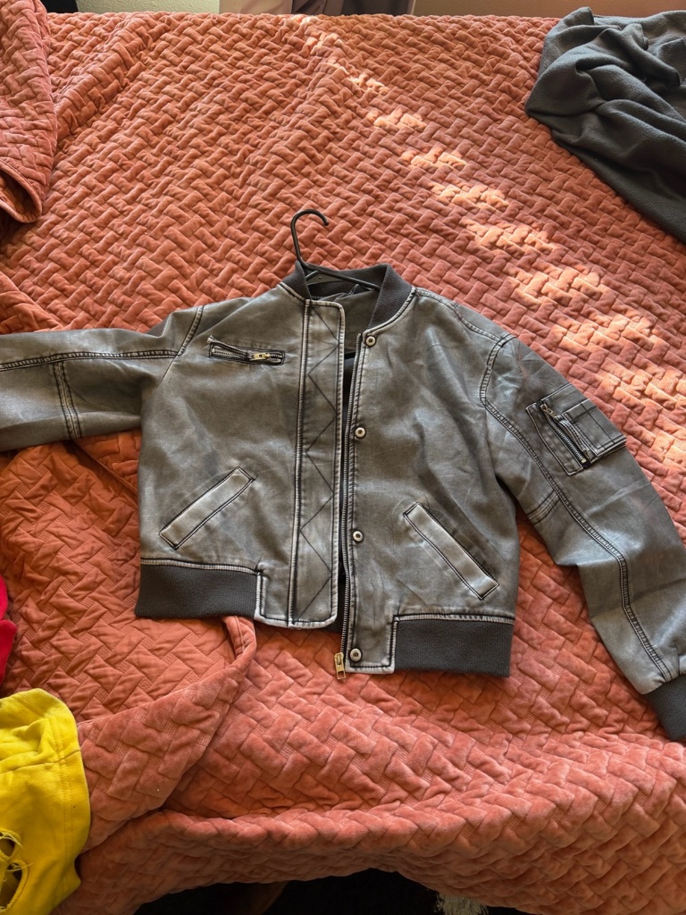 Kids Gray Bomber Jacket - Classic Casual Coat